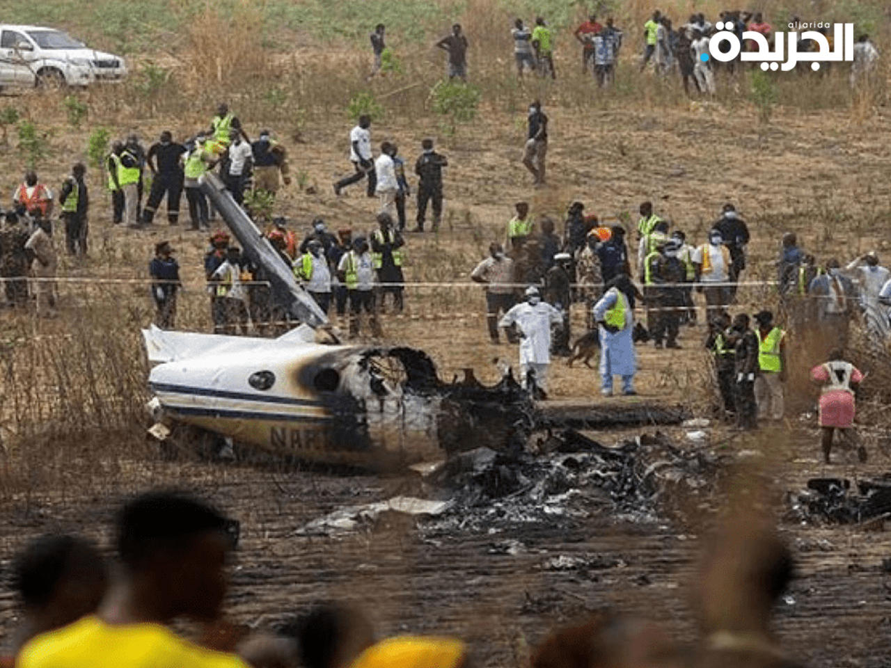 صور تداولتها مواقع إخبارية لحطام الطائرة