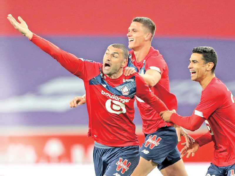 لاعبو ليل خلال مباراة سابقة