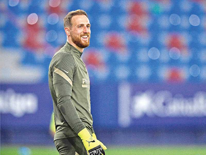 حارس مرمى أتلتيكو مدريد الإسباني  يان أوبلاك