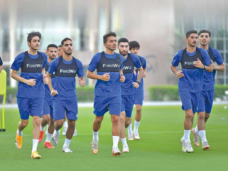 جانب من  تدريبات الأزرق