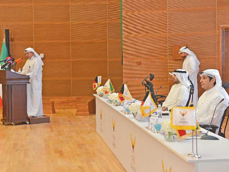 المسلم خلال إلقاء كلمته في حفل الافتتاح