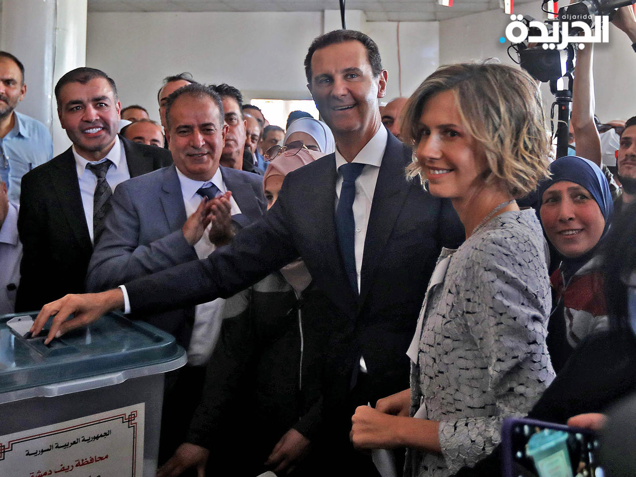 بشار الأسد وعقيلته يدليان بصوتيهما قبل أيام