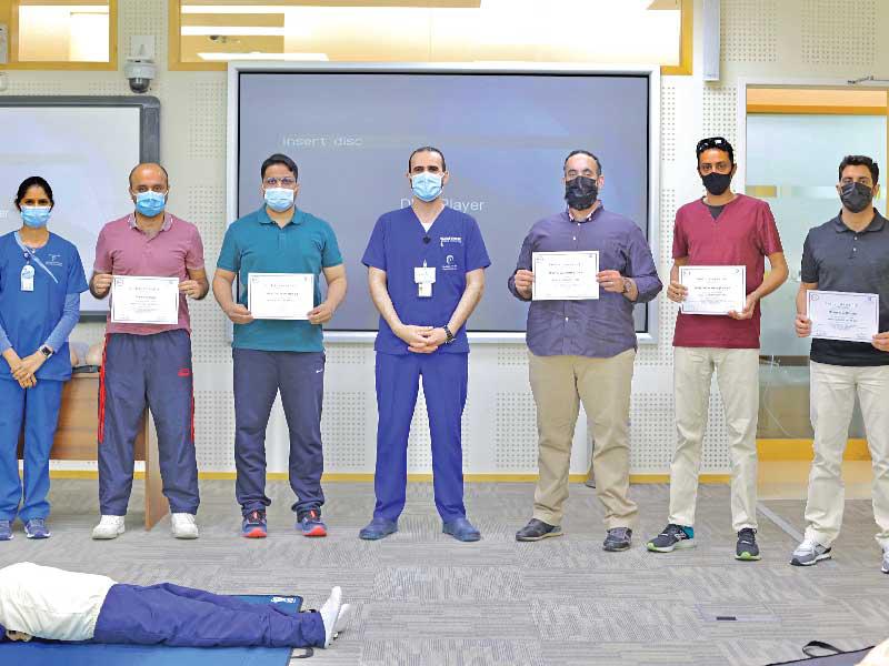 فريق عمل Ooredoo مع طاقم عمل معهد دسمان للسكري