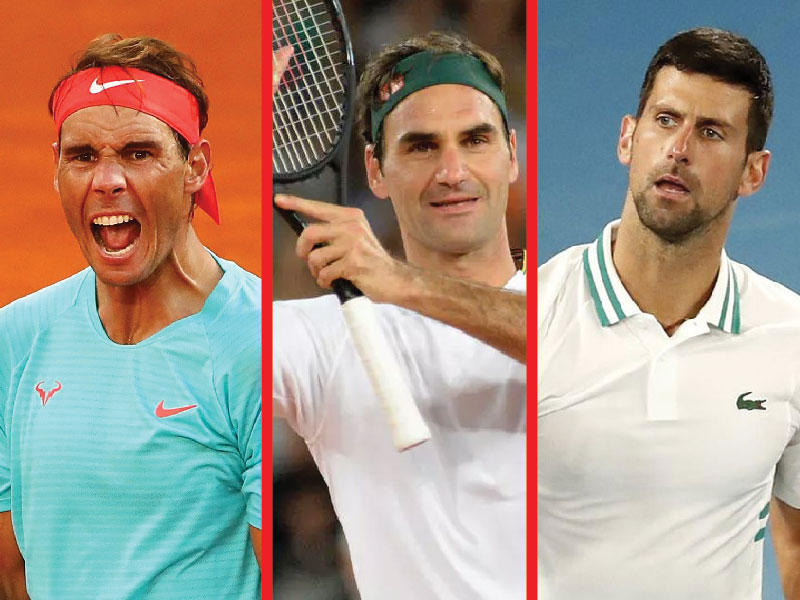 ديوكوفيتش وفيدرر ونادال