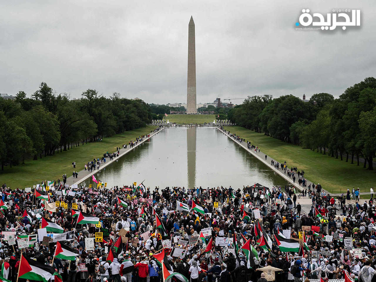 تجمع مؤيد للفلسطينيين بواشنطن