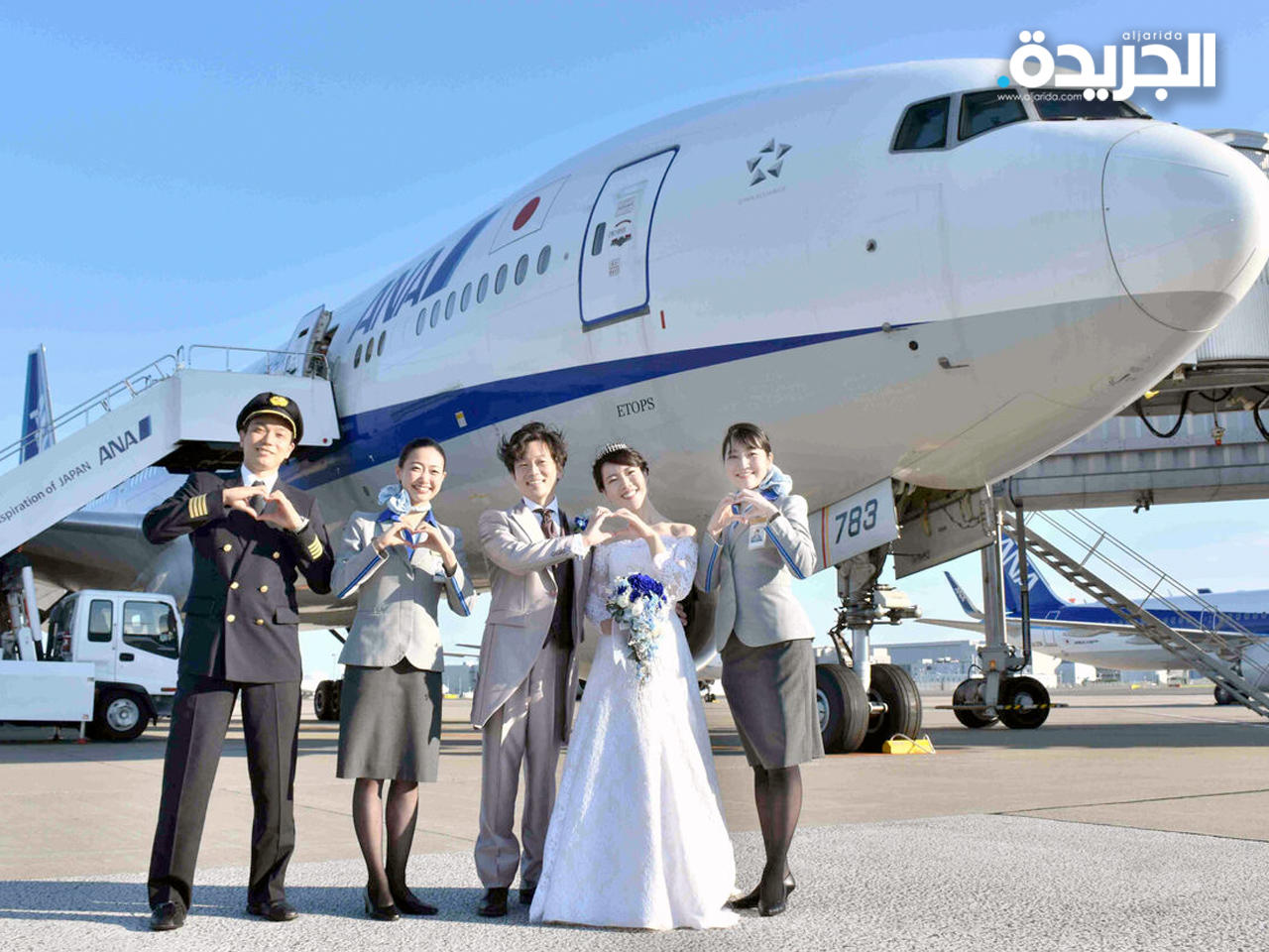 شركة طيران يابانية تنظم حفل زفاف على متن إحدى طائراتها