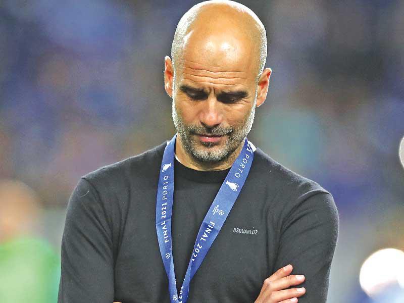 المدير الفني لمانشستر سيتي  الإسباني بيب غوارديولا