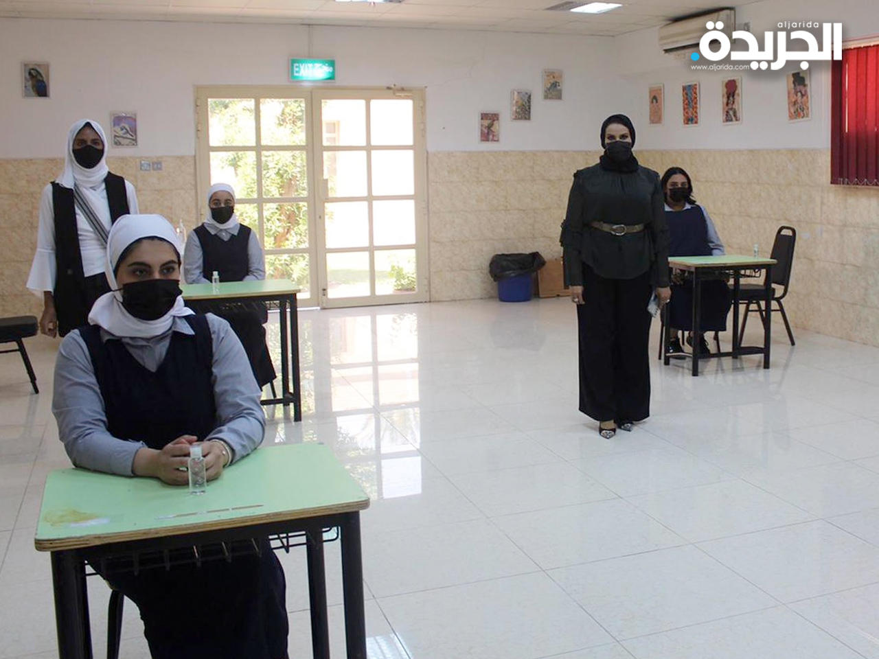 جانب من استعدادات المدارس للاختبارات الورقية