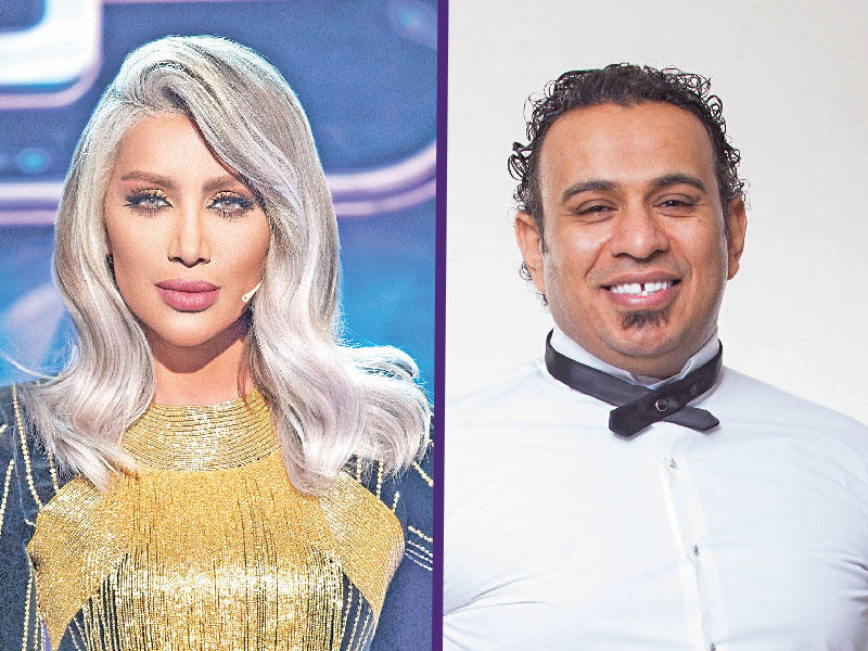 المطرب محمود الليثي والمطربة مايا دياب