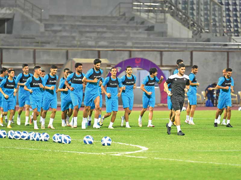 جانب من تدريب الأزرق