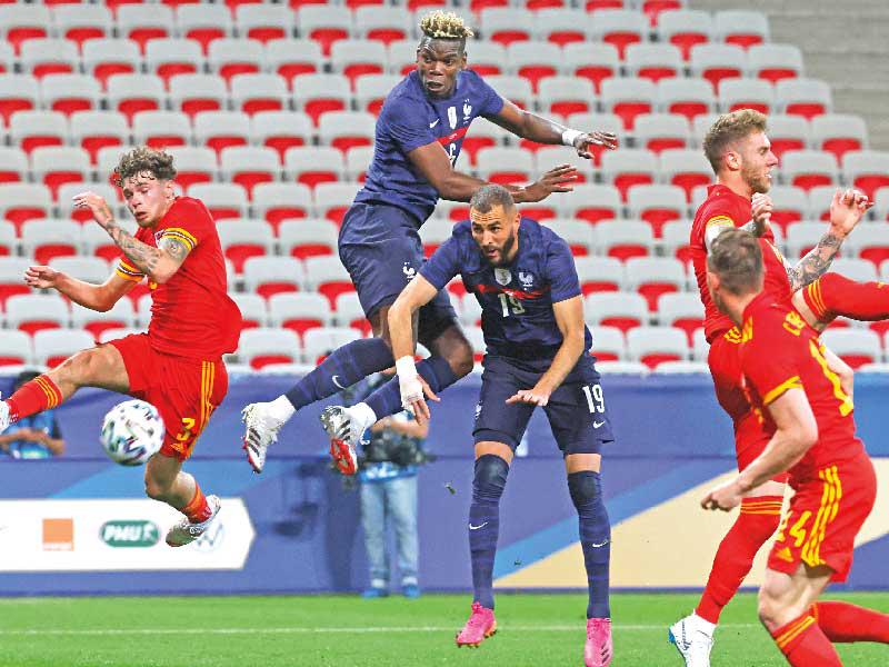 جانب من مباراة فرنسا وويلز