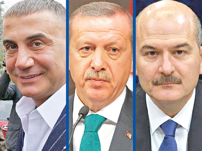 وزير الداخلية التركي سليمان صويلو  - الرئيس التركي رجب طيب إردوغان - رجل المافيا سادات بيكر