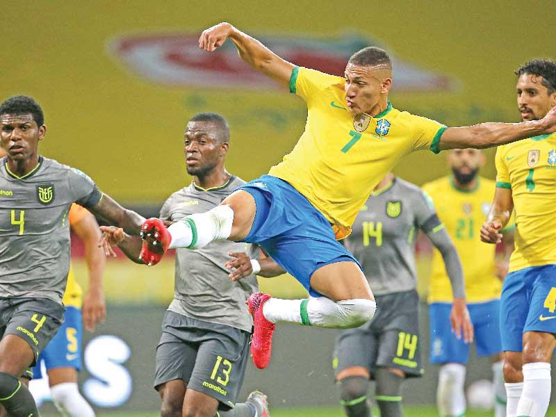 جانب من مباراة البرازيل والإكوادور