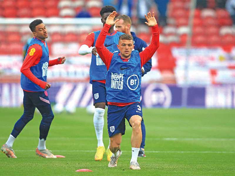 جانب من تدريبات المنتخب الإنكليزي