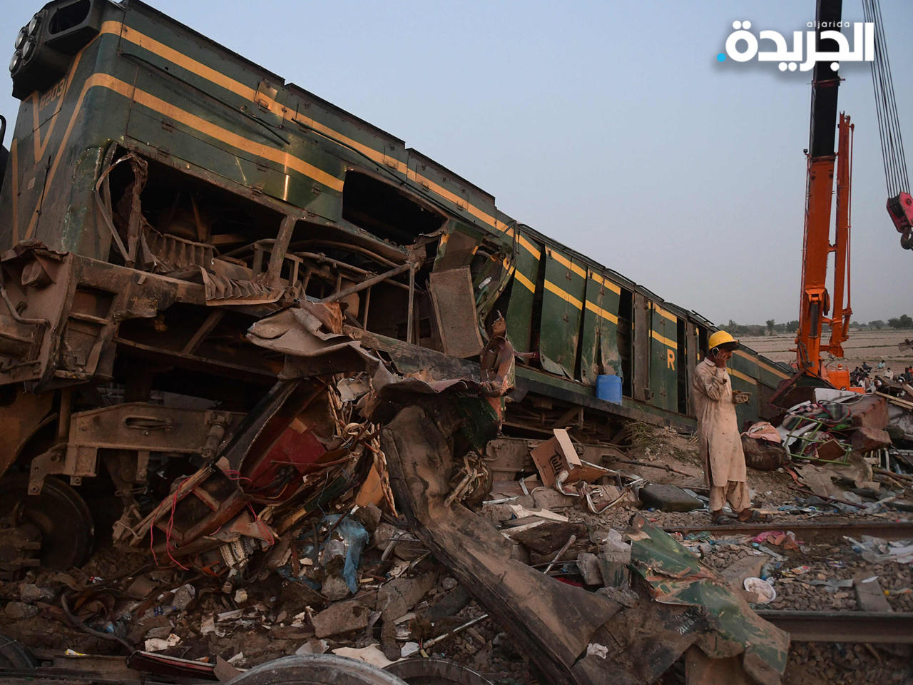 حادث التصادم المروع بين قطاري ركاب في جمهورية باكستان