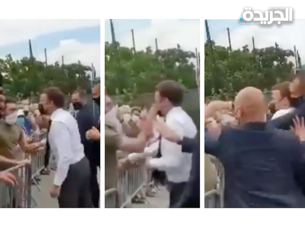 مجهول يصفع ماكرون