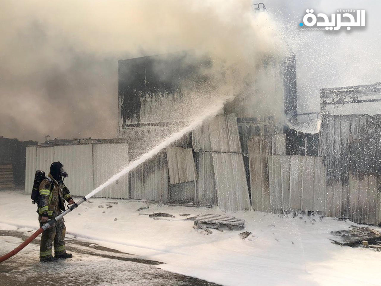 محاصرة حريق هائل بسكراب أمغرة