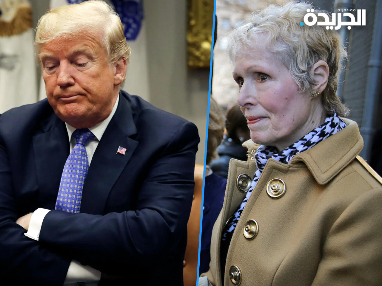 الصحافية إليزابيث جين كارول والرئيس الأميركي السابق ترامب