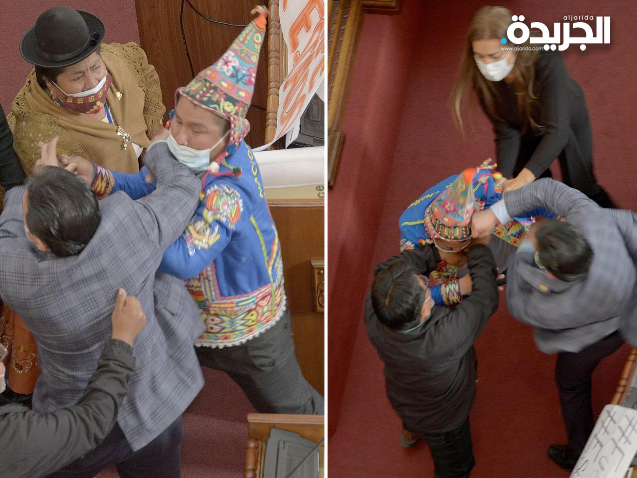 عراك بين النواب خلال جلسة في البرلمان البوليفي