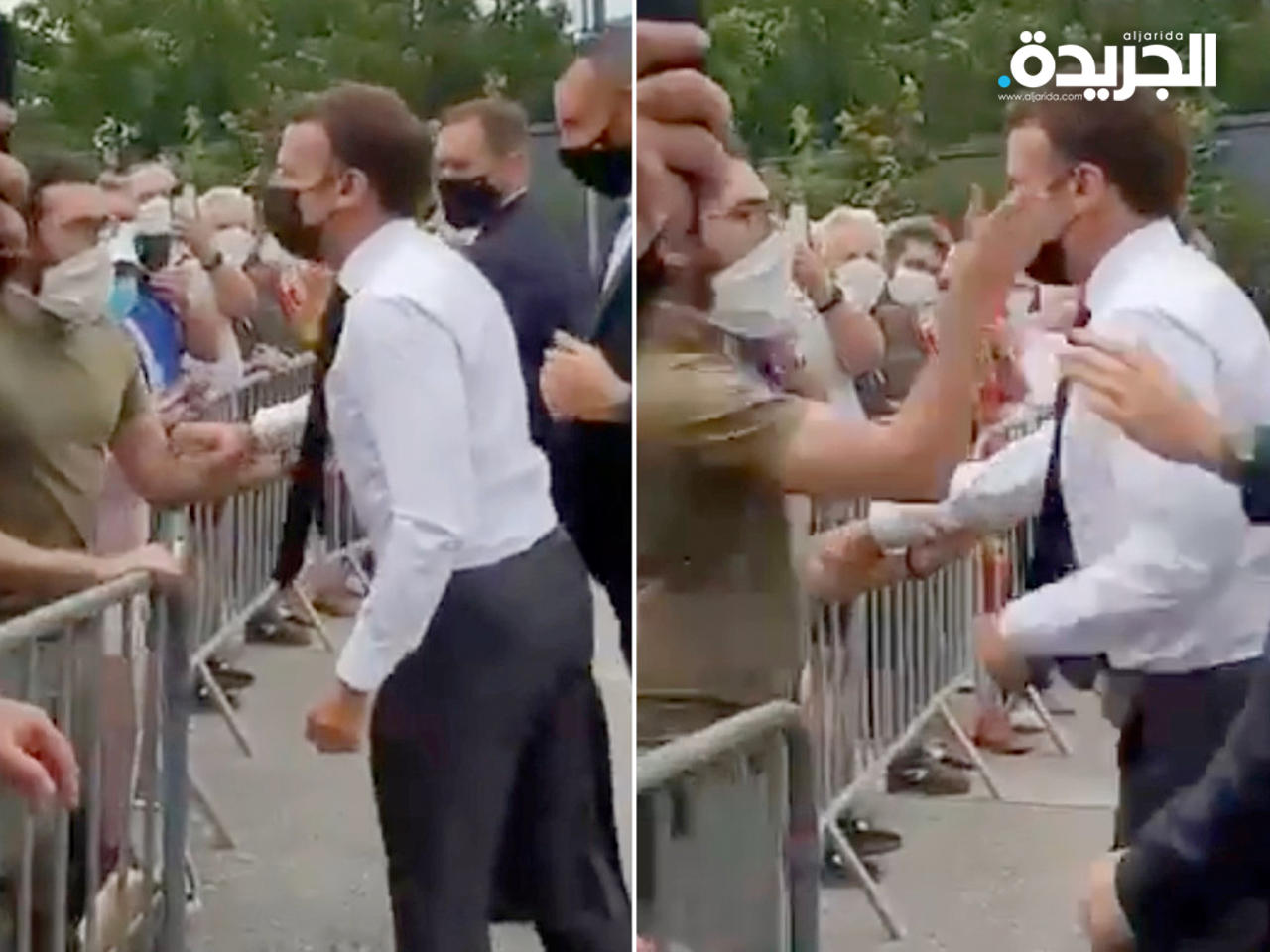 معاقبة «صافع» ماكرون بالسجن أربعة أشهر