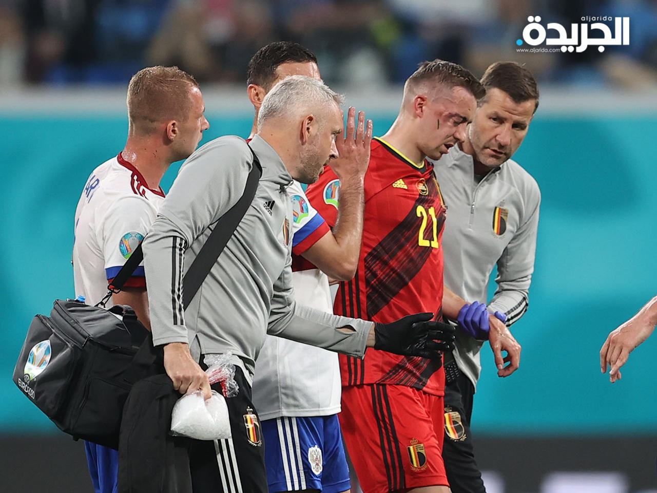 البلجيكي كاستاني خارج اليورو بعد كسرين في الوجه