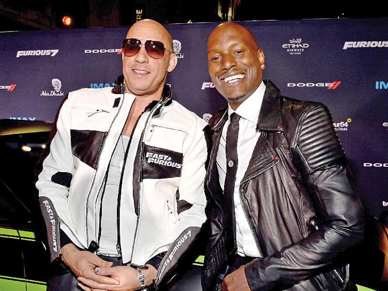 الممثل فان ديزل والممثل تيريس