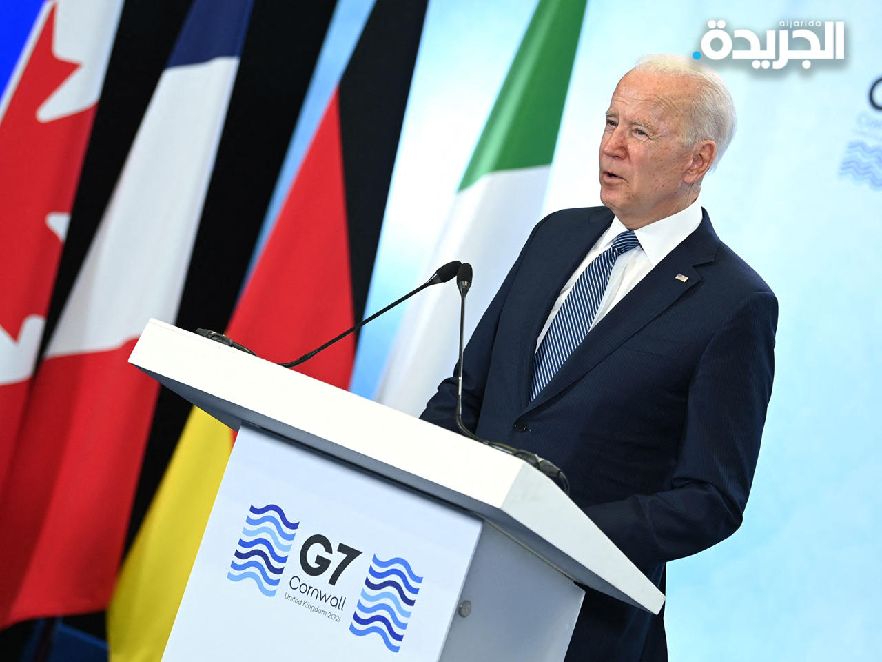 الرئيس الأميركي جو بايدن خلال المؤتمر الصحفي