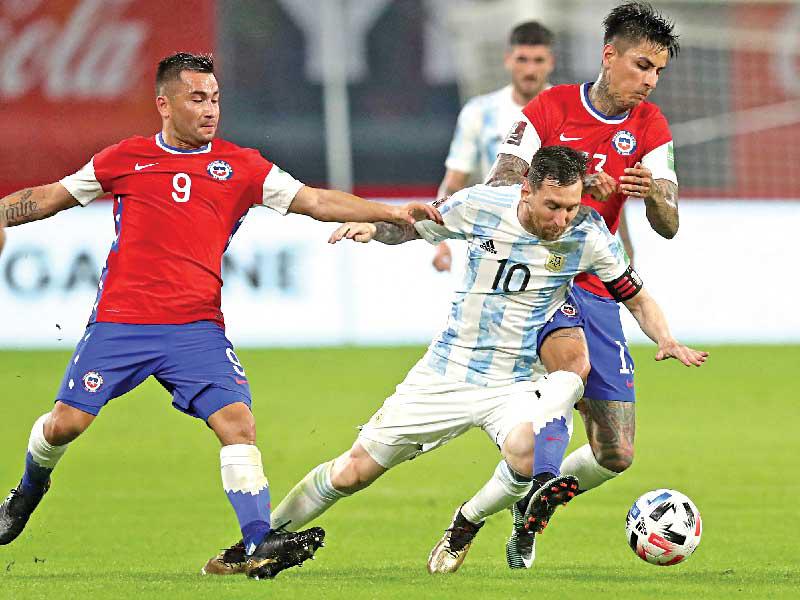 جانب من مباراة سابقة بين الأرجنتين وتشيلي