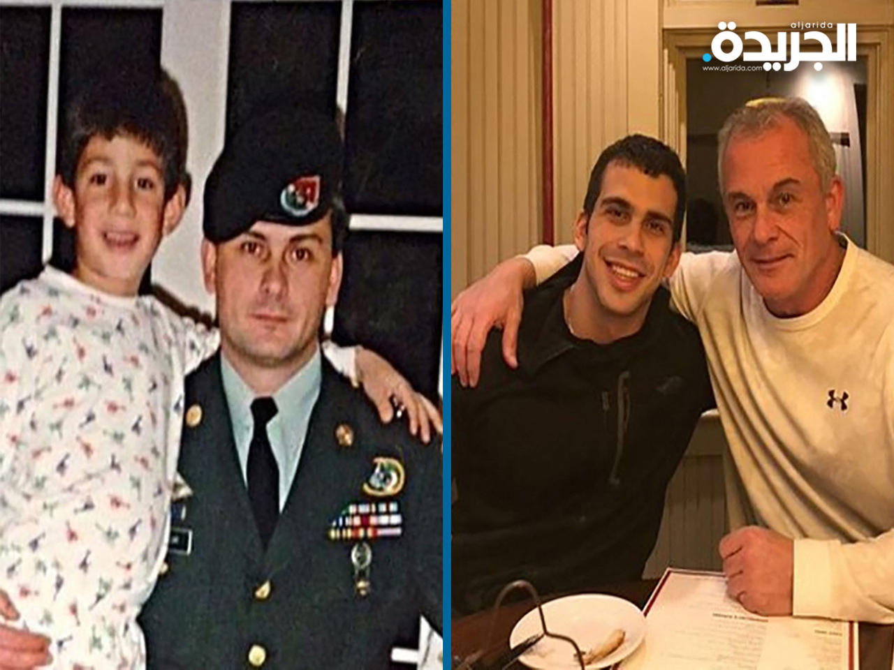 مايكل تايلور «يمين» وابنه بيتر «يسار في كلتا الصورتين»