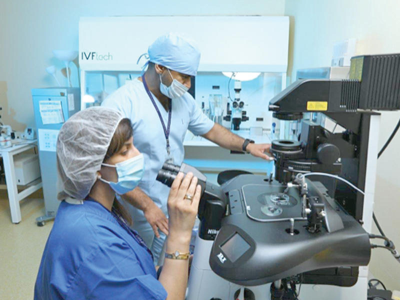 جانب من وحدة أطفال الأنابيب