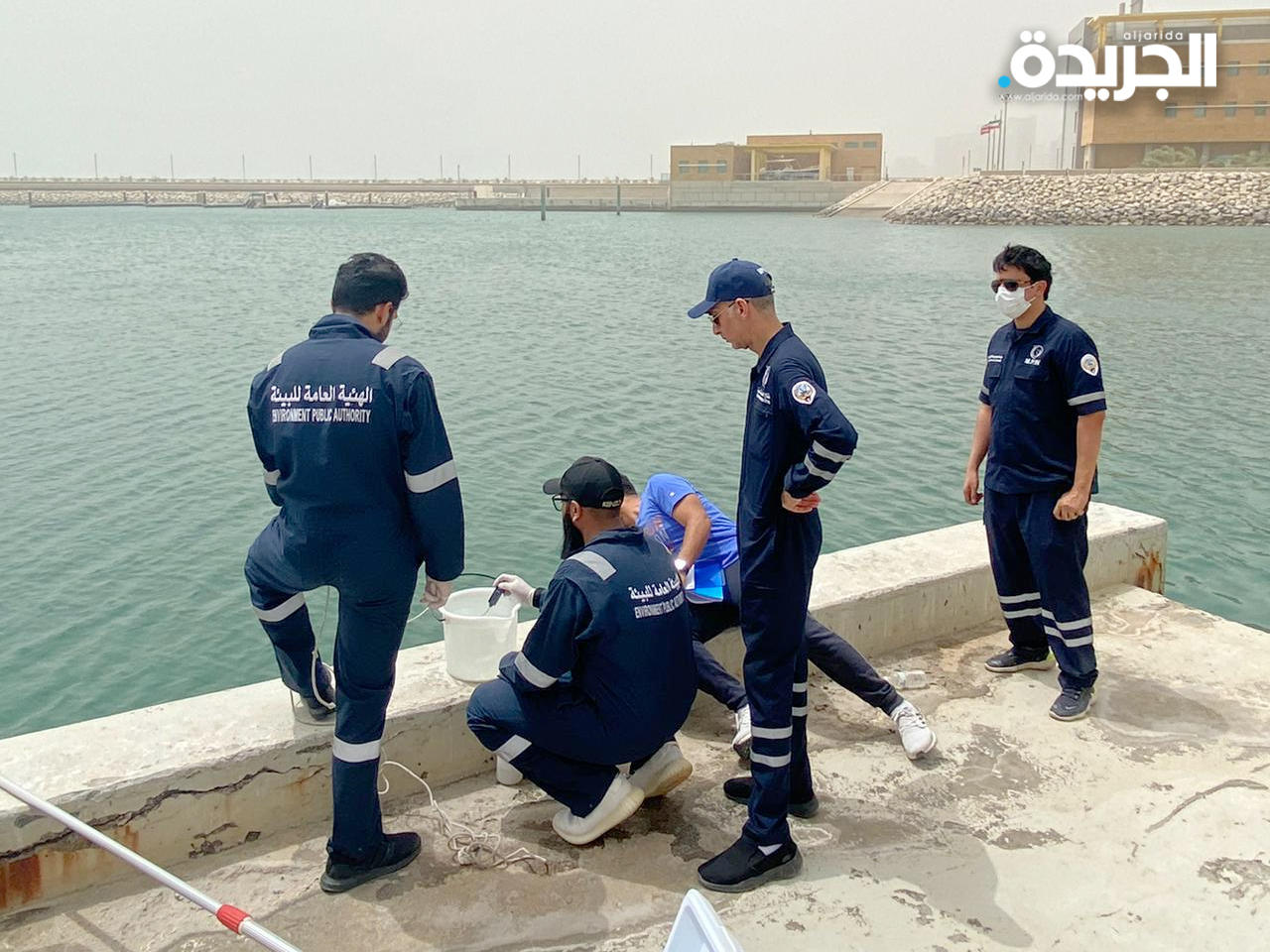 جانب من فحص شبكات الأمطار