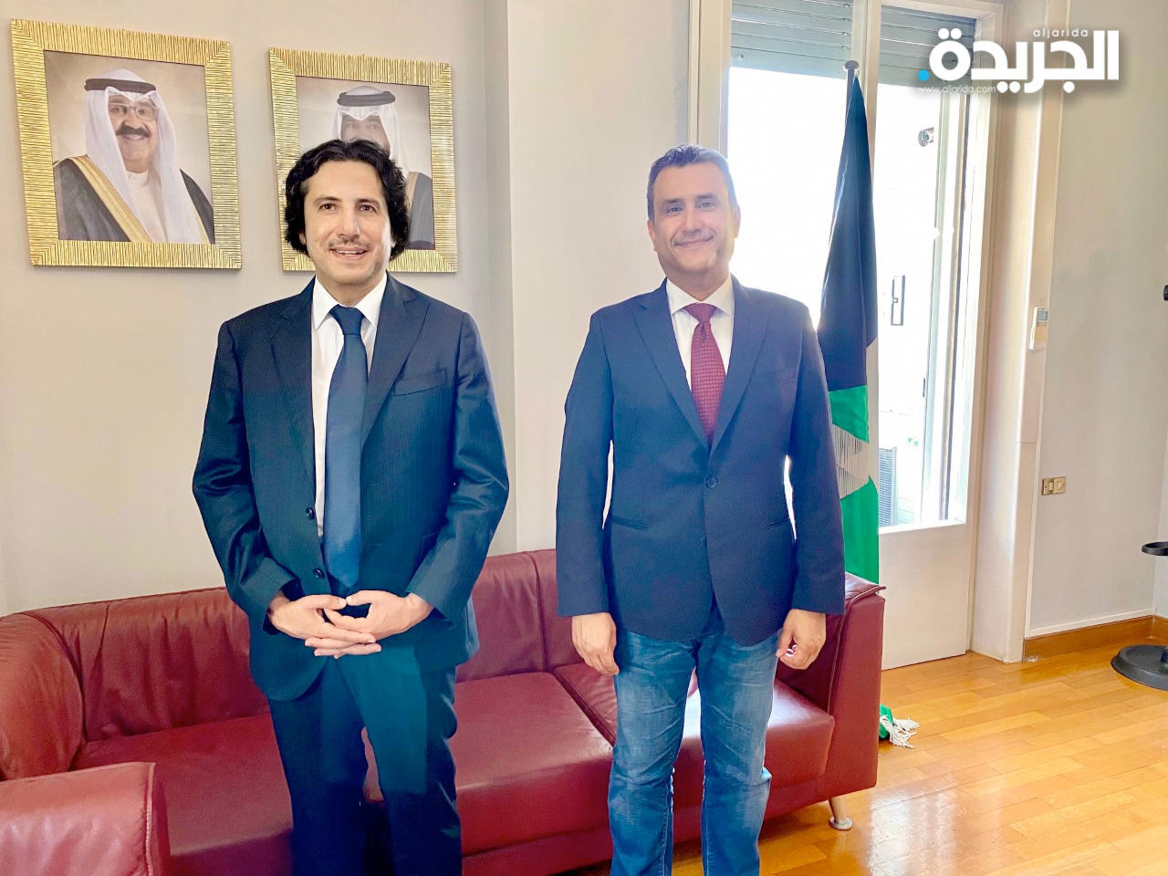  سفير الكويت لدى إيطاليا الشيخ عزام الصباح مع المهندس يوسف جحيل