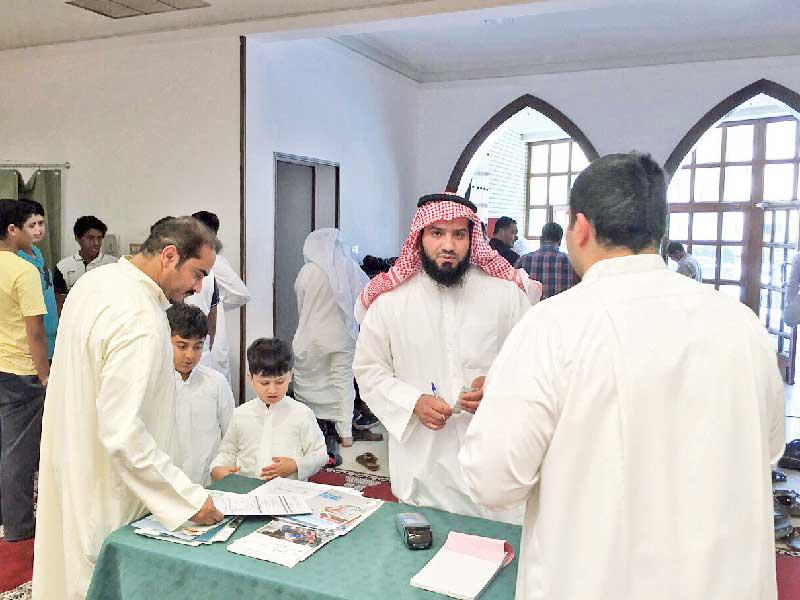 جانب من تبرعات أحد المساجد «أرشيف»