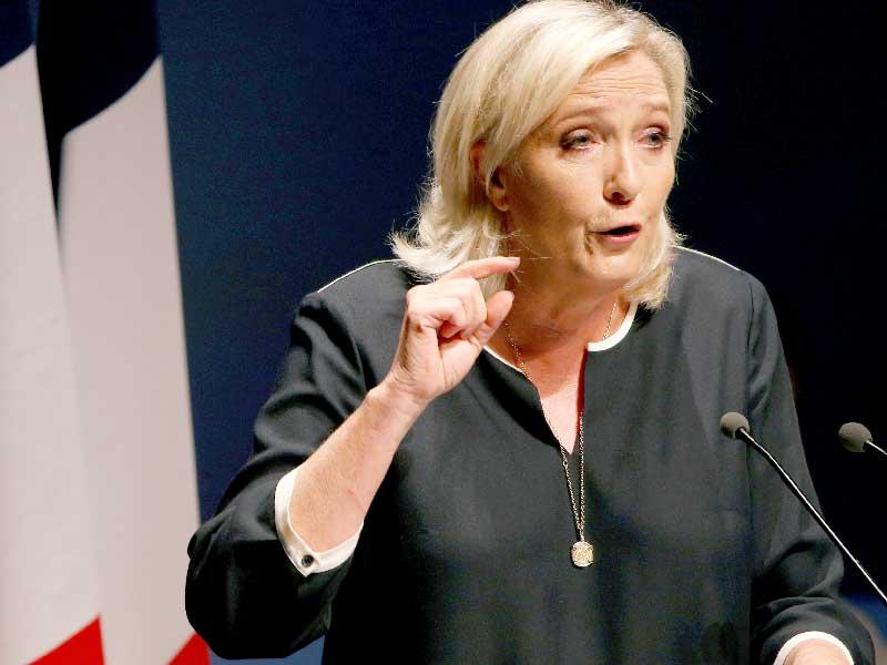 مارين لوبن زعيمة حزب «التجمع الوطني» اليميني المتطرف 