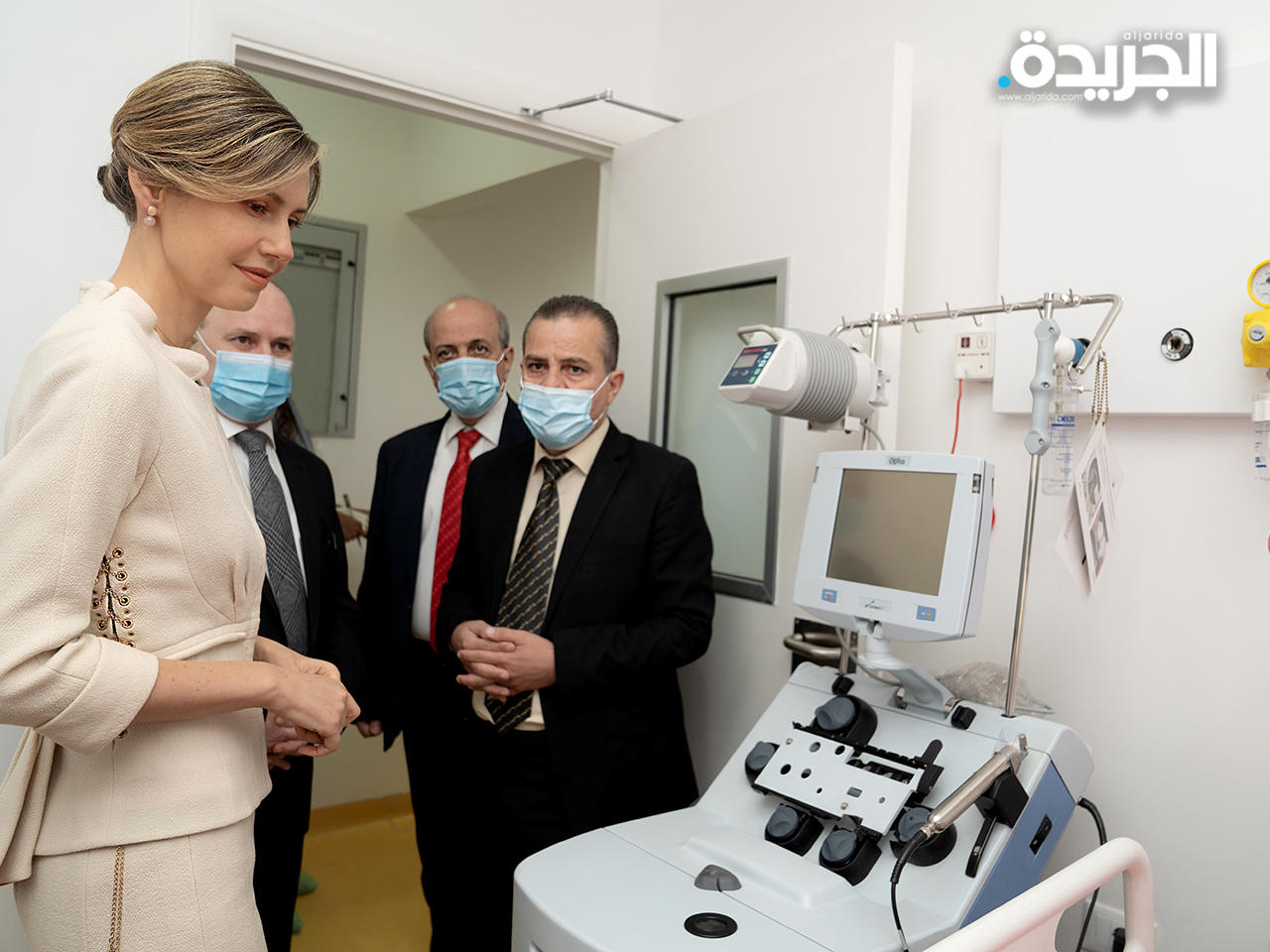 أسماء الأسد خلال جولة في المركز