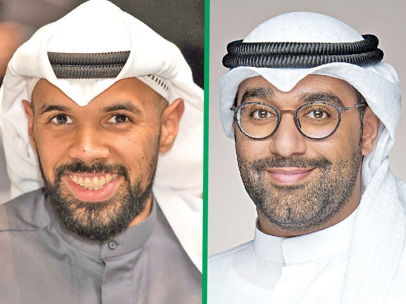 مسؤول الاتصالات والعلاقات المؤسسية في بنك بوبيان فيصل الخضر -الرئيس التنفيذي لمنصة Shighel.com سليمان المنصور