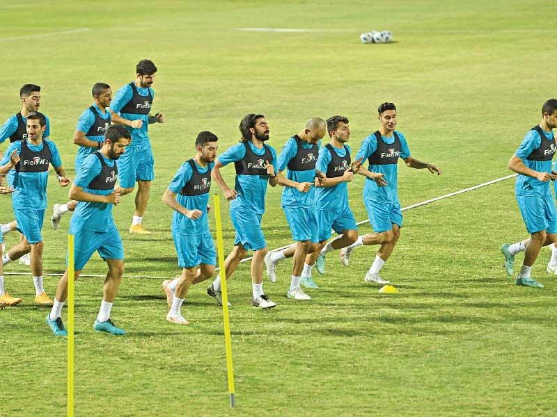 جانب من تدريبات الأزرق