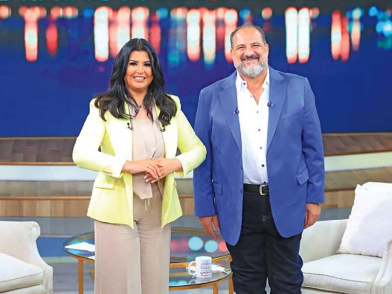 منى الشاذلي مع خالد الصاوي