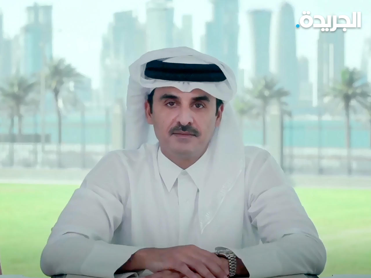 أمير قطر خلال كلمته الافتتاحية للمنتدى