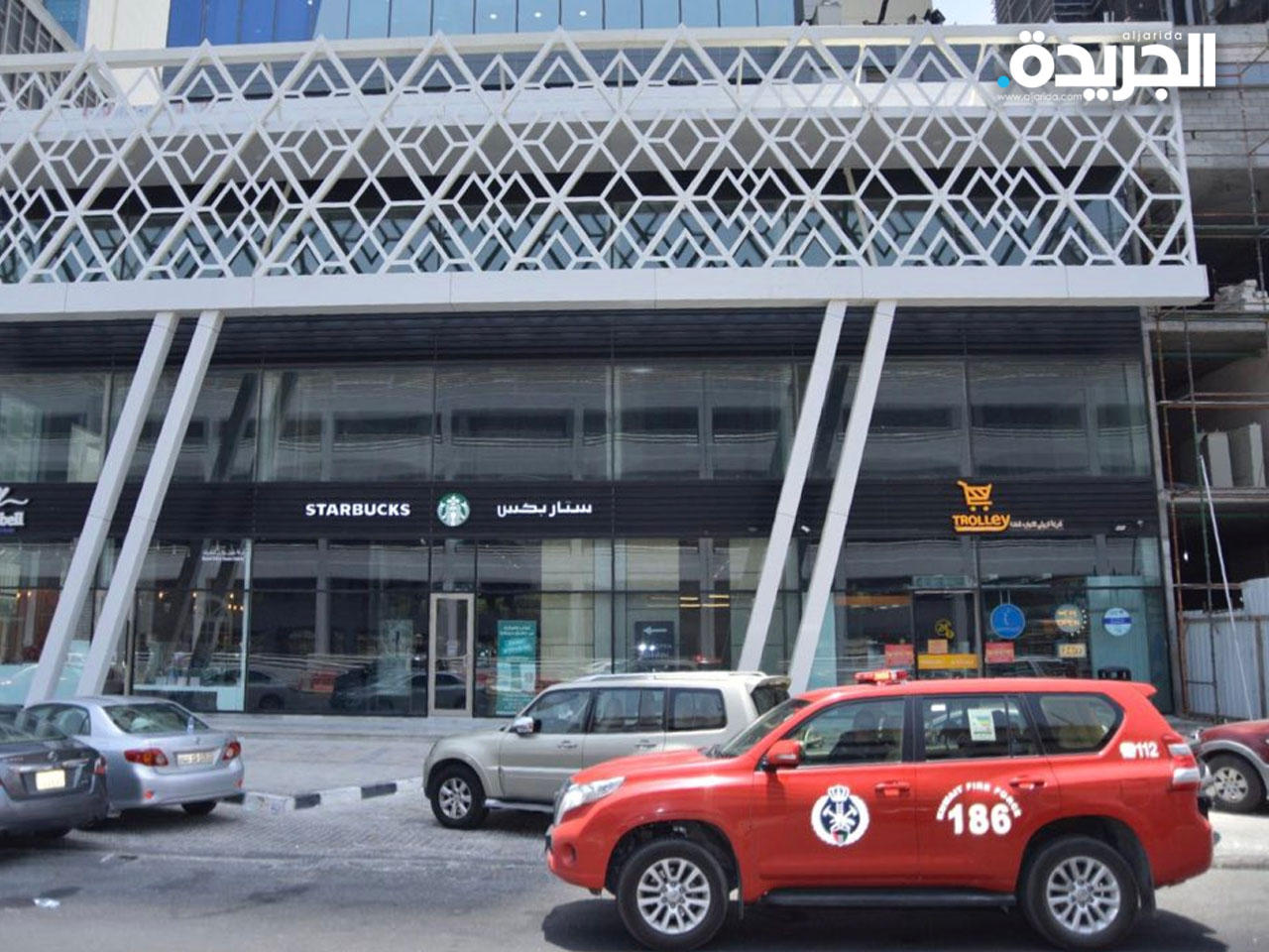 إخماد حريق نشب في خارج أحد أبراج العاصمة