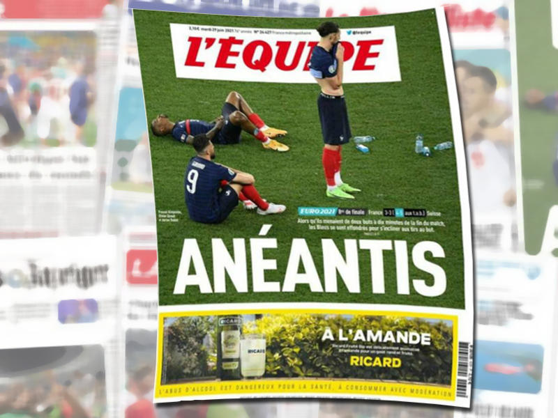 خسارة الديوك تتصدر الصحف الفرنسية