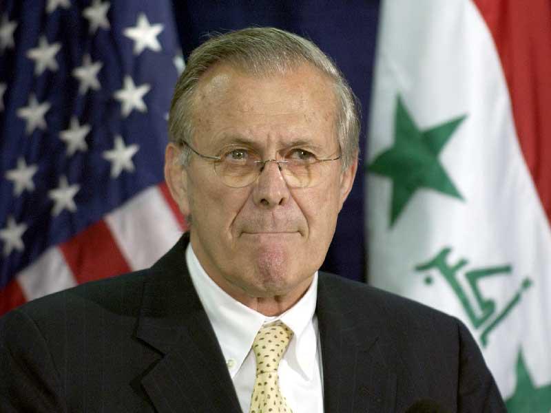 وزير الدفاع الأميركي الأسبق دونالد رامسفيلد