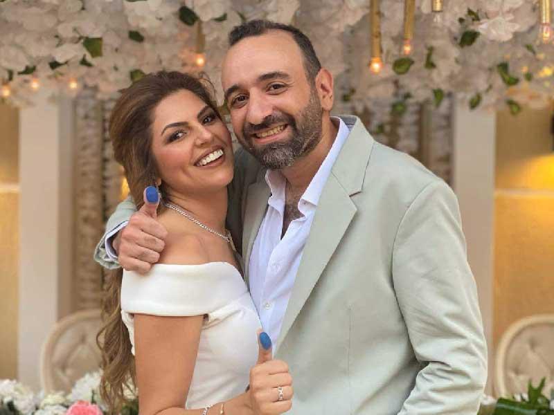 المخرج عمرو سلامة و مهندسة الديكور مروة البرماوي