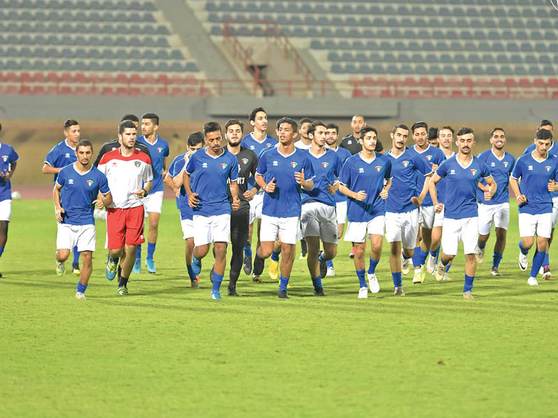 جانب من تدريب سابق للمنتخب الأولمبي