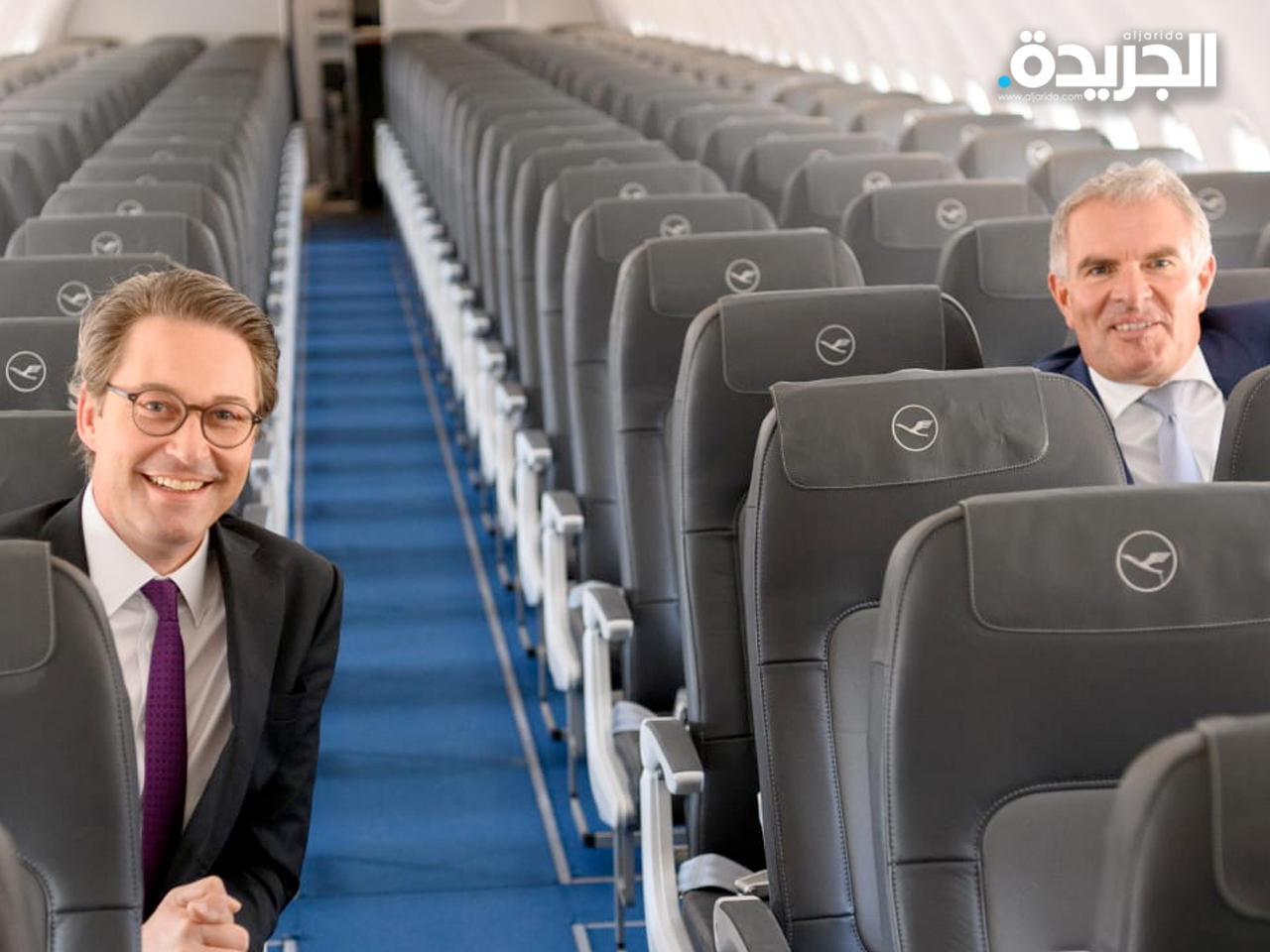 وزير النقل أندرياس شوير ورئيس لوفتهانزا كارستن سبور