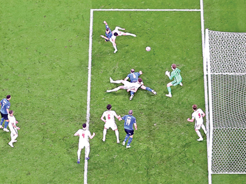 جانب من نهائي «اليورو» بين منتخبي إيطاليا وإنكلترا 