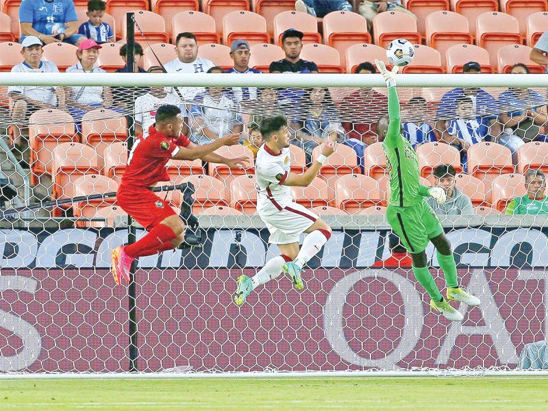 جانب من مباراة قطر وبنما