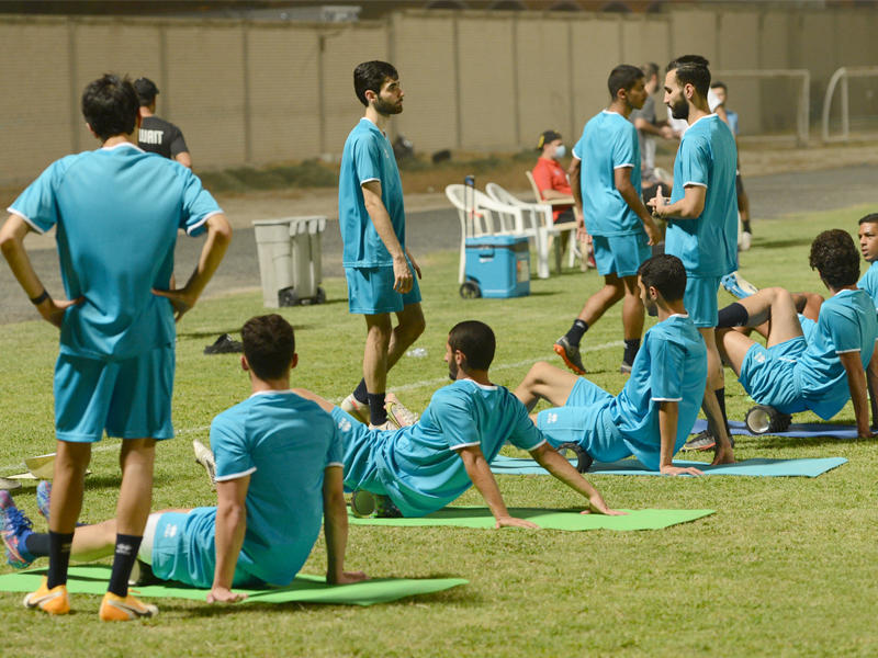 جانب من تدريب المنتخب الاولمبي أمس الأول