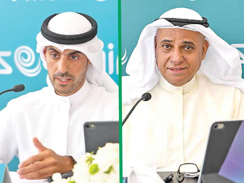 رئيس مجلس الإدارة في المجموعة أحمد الطاحوس - نائب رئيس مجلس الإدارة والرئيس التنفيذي في «زين» بدر الخرافي 