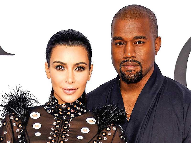 نجمة تلفزيون الواقع الأميركية كيم كارداشيان والمغني العالمي كاني ويست